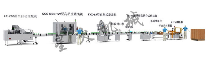 3000瓶/小時防爆防腐（fǔ）灌裝生產（chǎn）線